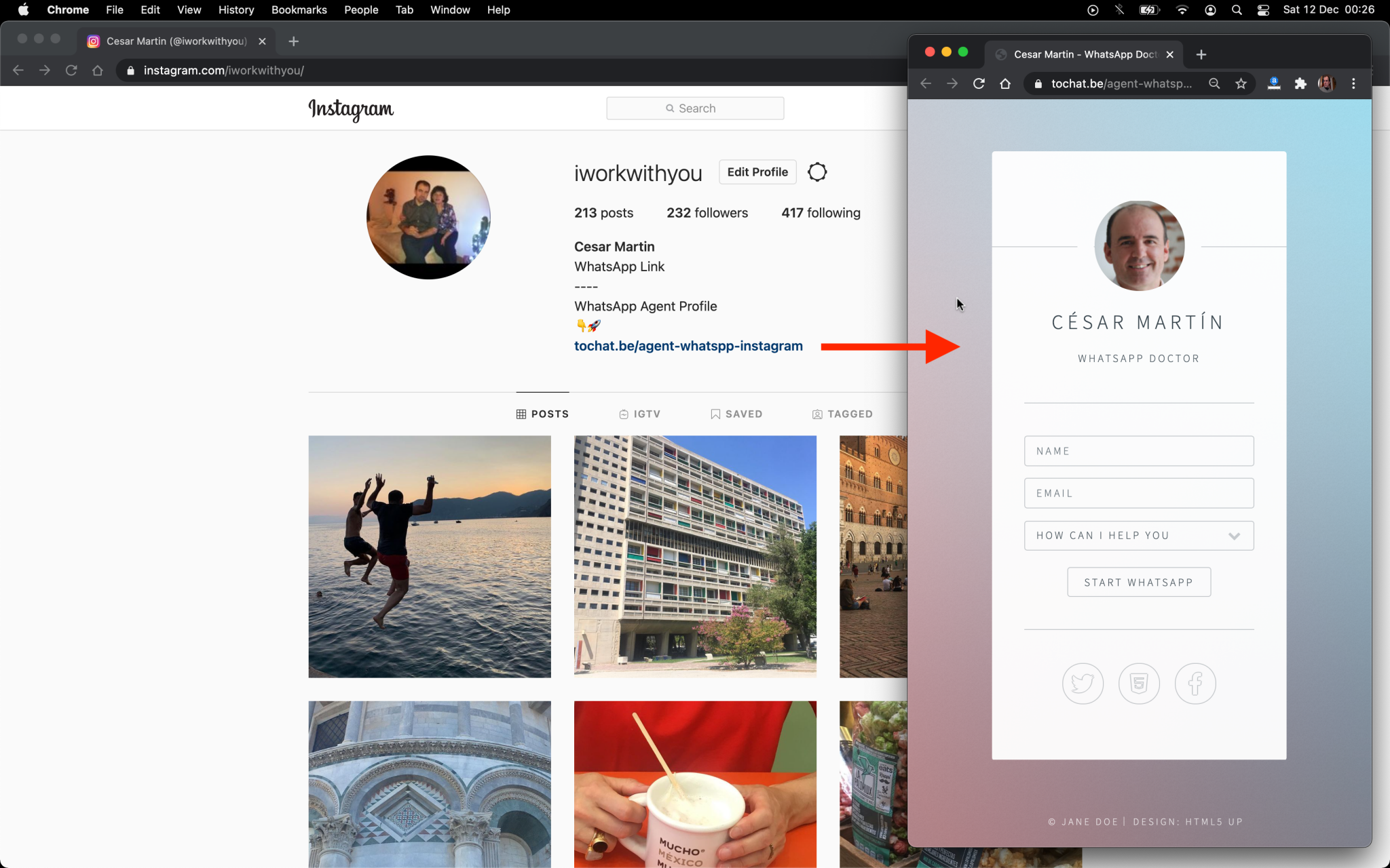 How to add a WhatsApp link to your Instagram 📷 – WhatsApp Link
