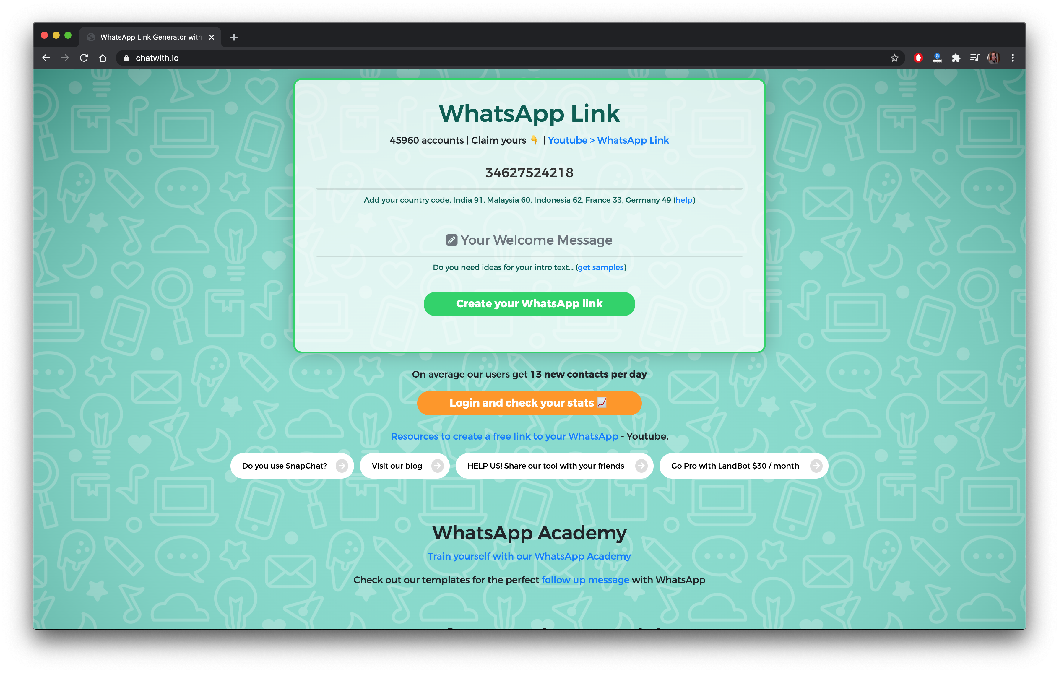 How to create whatsapp link malaysia