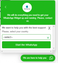 WhatsApp Widget With Form
