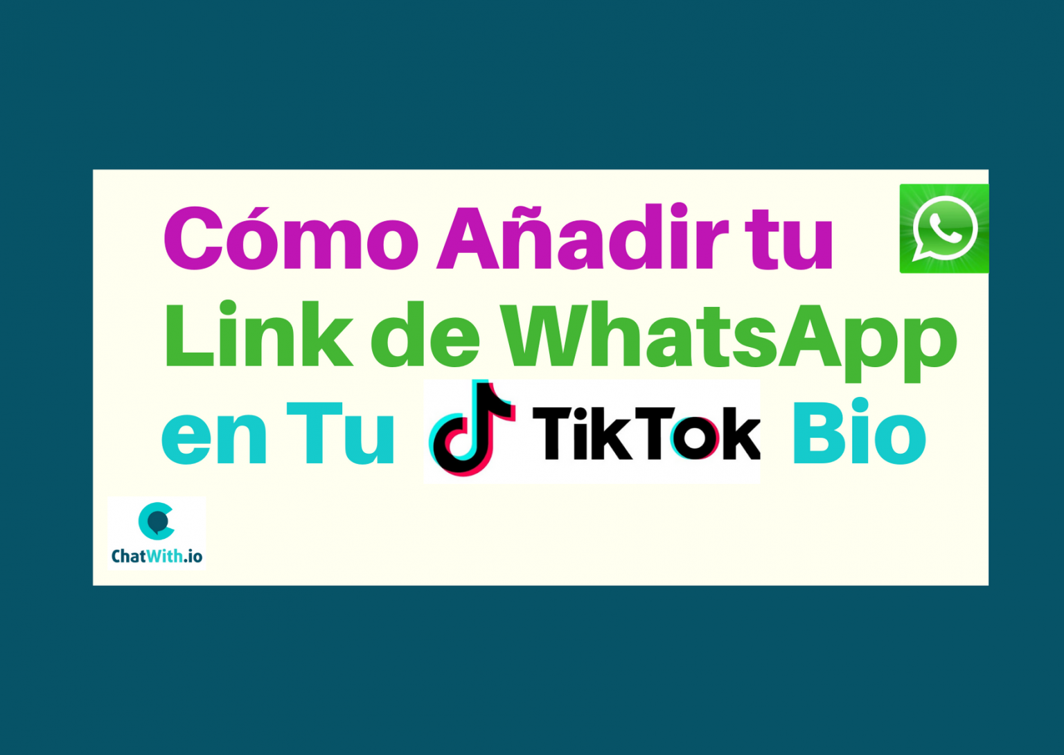 Cómo Poner El Link de WhatsApp en Tiktok WhatsApp Link